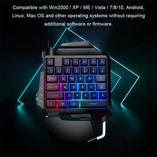 Portable One-Handed RGB Backlit Mechanical Gaming Keyboard