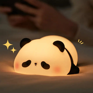 Panda-Themed Silicone Night Light with Timer