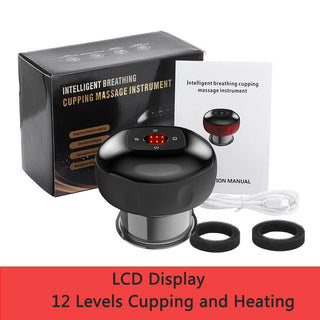 Intelligent Vacuum Cupping Massager Electric Heating Scraping Suction Cups Physical Fatigue Relieve Health Guasha Cans