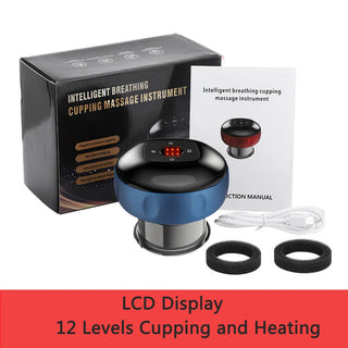 Intelligent Vacuum Cupping Massager Electric Heating Scraping Suction Cups Physical Fatigue Relieve Health Guasha Cans