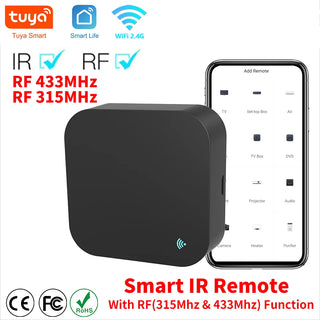 Tuya WiFi RF IR Remote Control 433MHz/315MHz For Smart Home Via Smart Life for Air Conditioner ALL TV Support Alexa Google Home