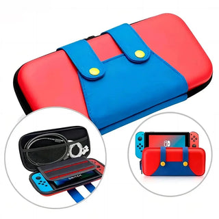 Switch Travel Case Compatible with Nintendo Switch/OLED Cute Portable Switch Carrying Case 10 Game Holders for Mario Cover