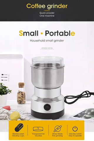 Electric Grinder Multifunctional Home Coffee Grinder Four Edged Blade Kitchen Cereal Nuts Beans Spices Grains Grinder Machine