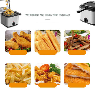 Electric Fryer 1PC Large Capacity Home Chicken Fillet French Fries Fryer All-in-One Deep Fryer Kitchen Appliances