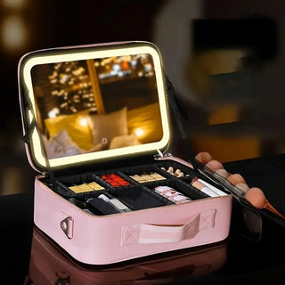 Travel Makeup Train Case Cosmetic Bag Organizer