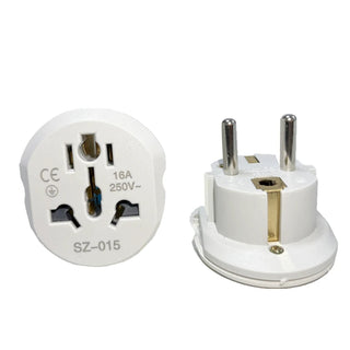 Korea EU Plug Adapter 16A 250V Travel Adapter Converter 2 Round Socket High Quality Universal AU US UK CN To EU KR Wall Socket