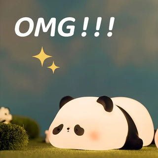 Panda-Themed Silicone Night Light with Timer