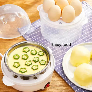 220V Multifunctional Electric Egg Boiler Double Layers Egg Cooker Mini Steamer Poacher Kitchen Cooking Breakfast Machine