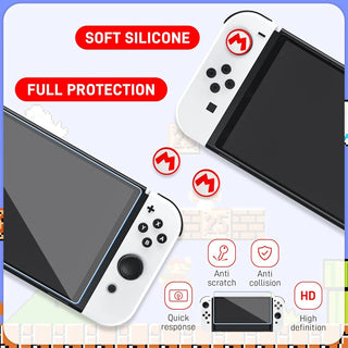 Switch Travel Case Compatible with Nintendo Switch/OLED Cute Portable Switch Carrying Case 10 Game Holders for Mario Cover