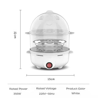 220V Multifunctional Electric Egg Boiler Double Layers Egg Cooker Mini Steamer Poacher Kitchen Cooking Breakfast Machine