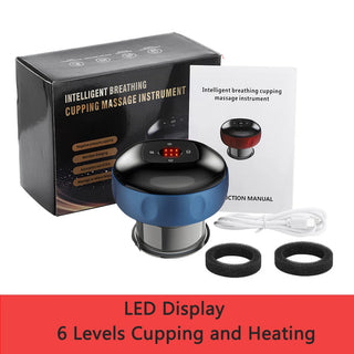 Intelligent Vacuum Cupping Massager Electric Heating Scraping Suction Cups Physical Fatigue Relieve Health Guasha Cans