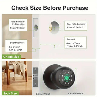 Smart 4-in-1 Fingerprint Door Knob Lock