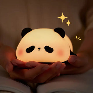 Panda-Themed Silicone Night Light with Timer