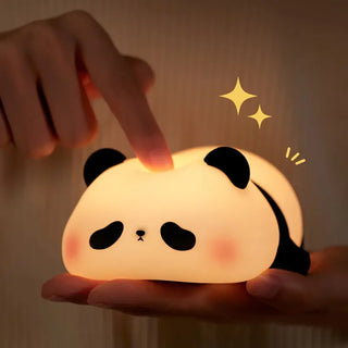 Panda-Themed Silicone Night Light with Timer