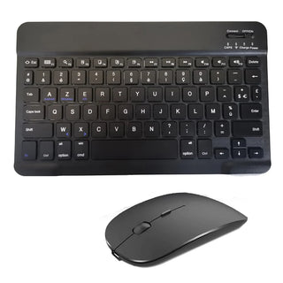 Spanish French Bluetooth Wireless Keyboard Azerty Russian for iPad Mac PC Tablet Mobile Phone Laptop and Mouse Mini with N Gamer