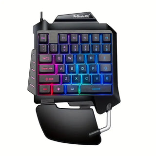 Portable One-Handed RGB Backlit Mechanical Gaming Keyboard