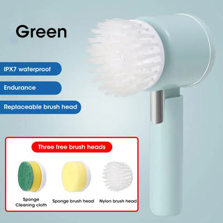 Electric Spin Scrubber, Cordless Bathroom Cleaning Brush Power Scrubber with 5 Replaceable Brush Heads, Electric Cleaning Brush