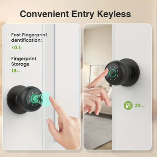 Smart 4-in-1 Fingerprint Door Knob Lock