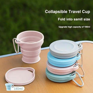 Set of Silicone Collapsible Travel Cups