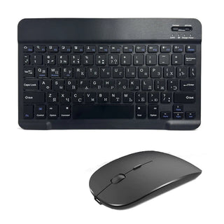 Spanish French Bluetooth Wireless Keyboard Azerty Russian for iPad Mac PC Tablet Mobile Phone Laptop and Mouse Mini with N Gamer