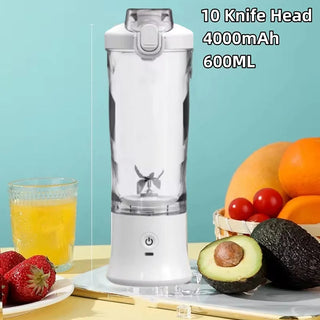 2024 New Household Charging MINI Crushed Ice Electric Juicer Powerful Motor 450ML Large Capacity Digital Display Juice Cup